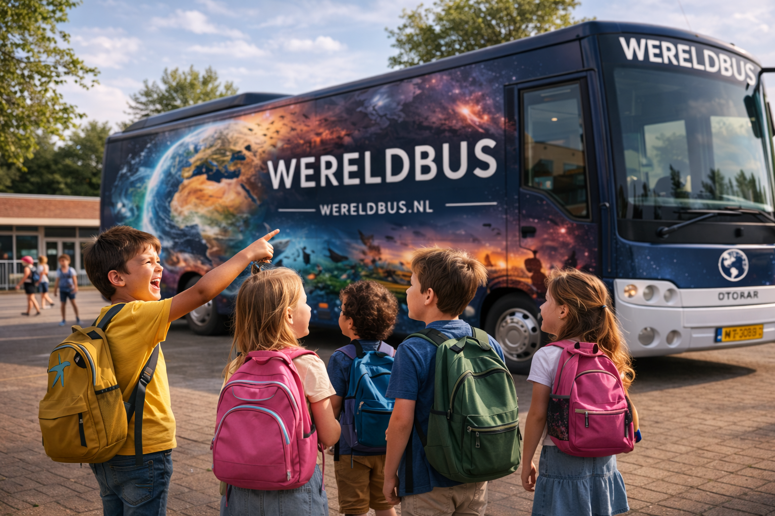 Wereldbus achtergrond